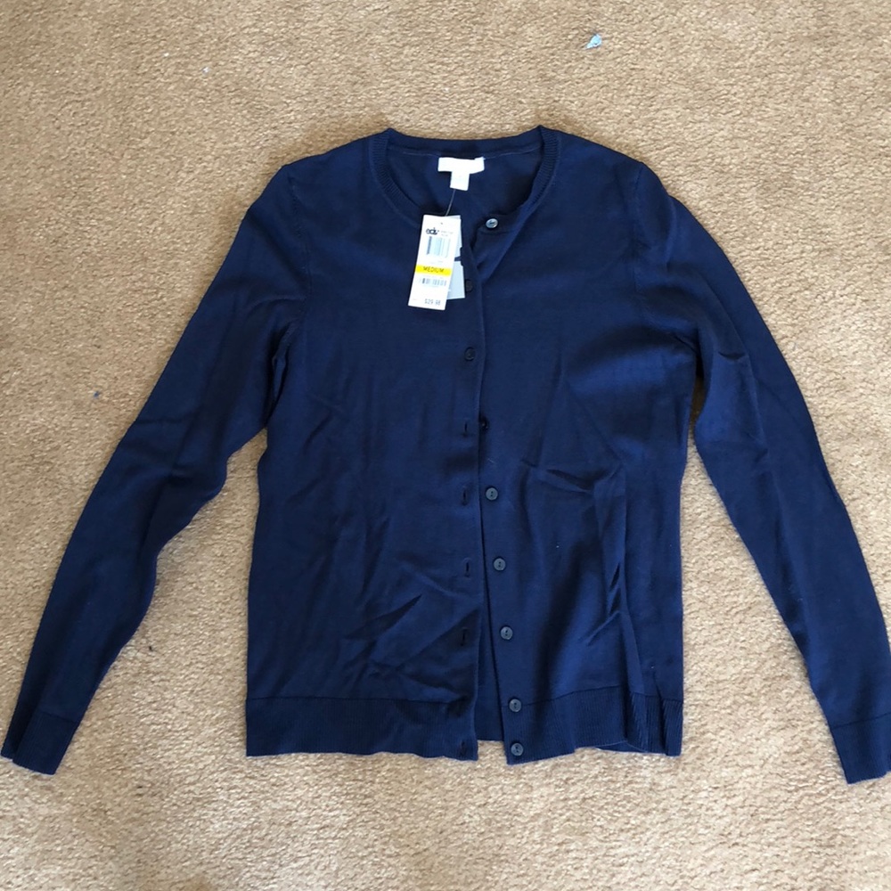 Charter Club Navy Cardigan